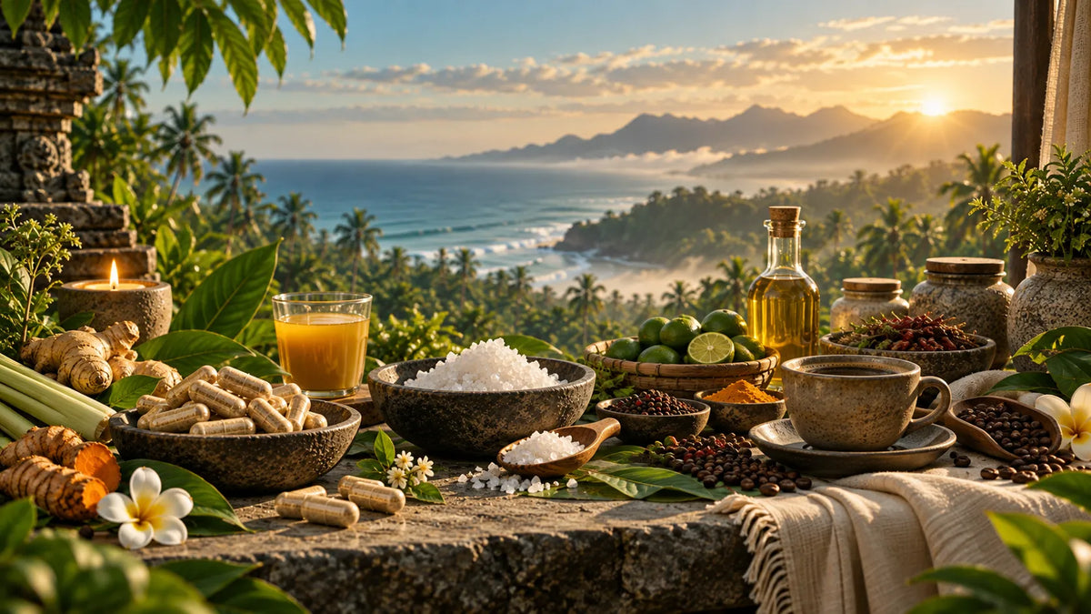 ジャムゥ、塩、コーヒー、食文化、暮らしの品を表現したBali-Balianの未来イメージ
